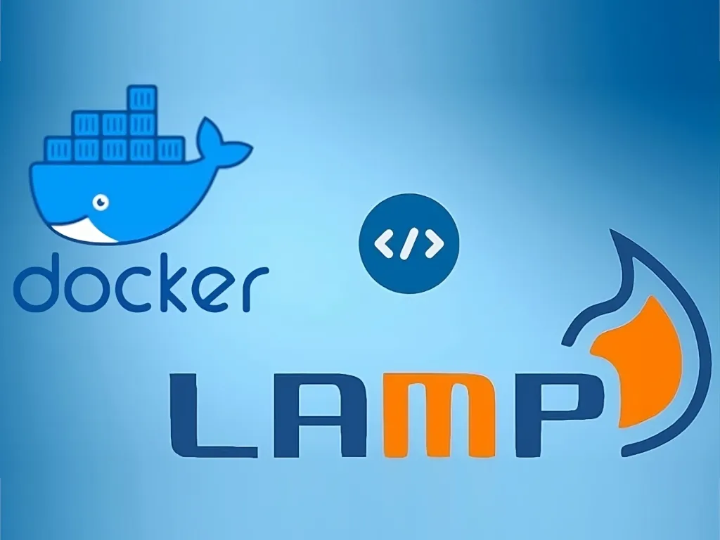 Logos de Docker y LAMP