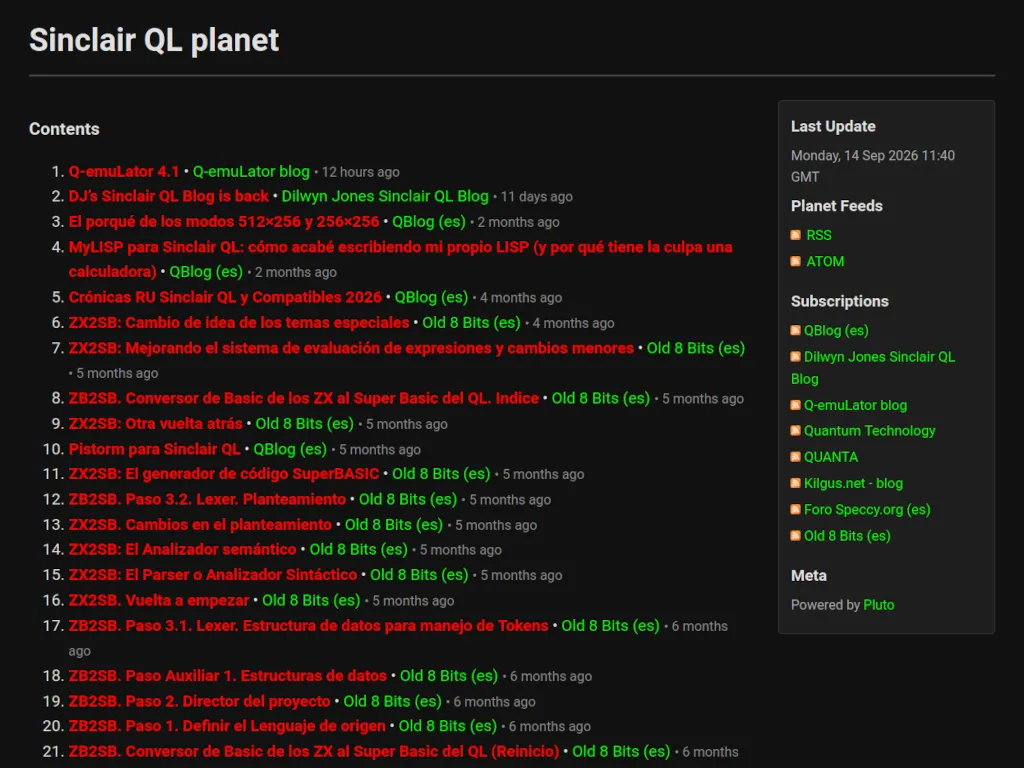 Captura de pantalla de QL Planet